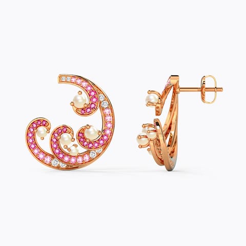 Jenelle Swivel Gemstone Hoop Earrings