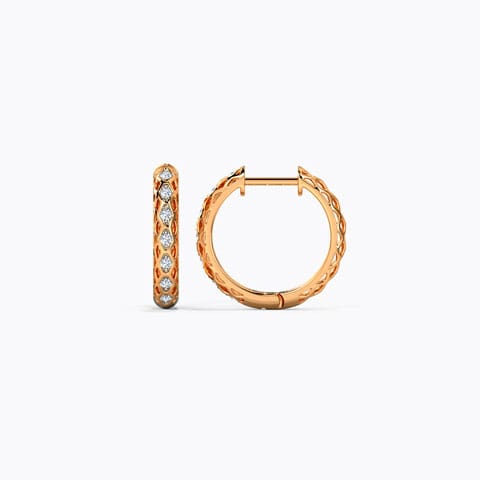 Emily Modern Diamond Hoop Earrings