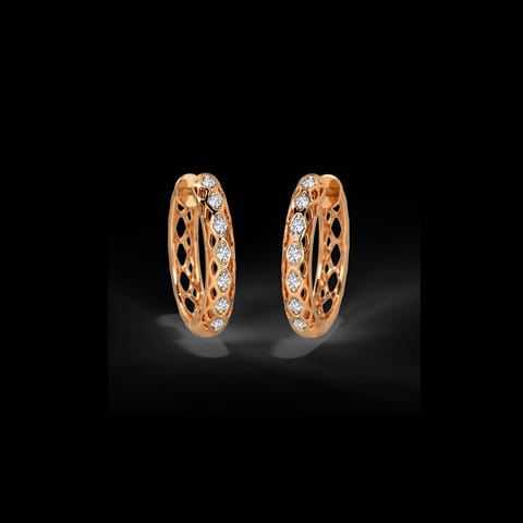 Emily Modern Diamond Hoop Earrings