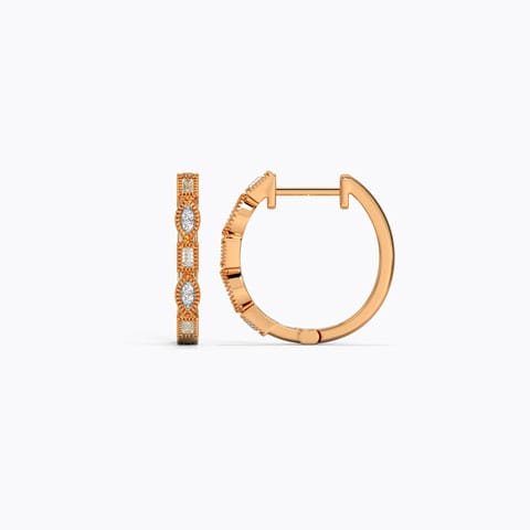 Margerit Splendid Diamond Hoop Earrings Margerit Splendid Diamond Hoop Earrings