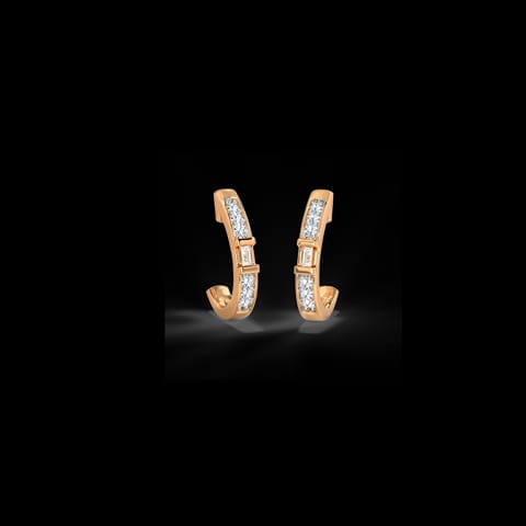 Jessica Fashionable Diamond Hoop Earrings