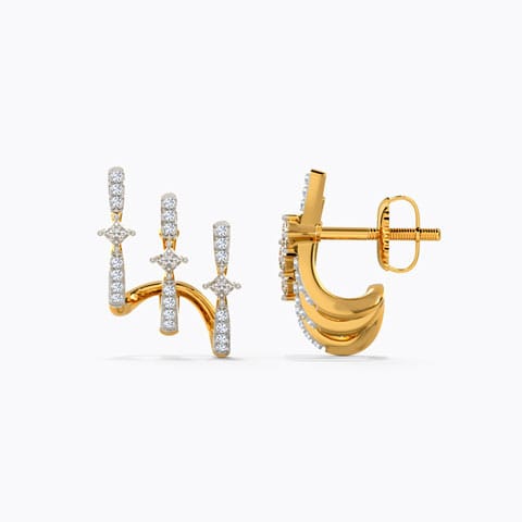 Zalika Diamond Hoop Earrings