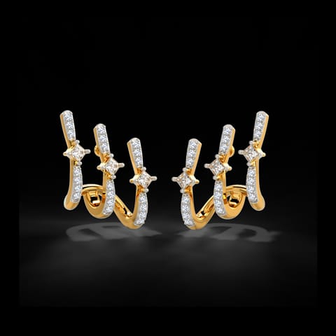 Zalika Diamond Hoop Earrings