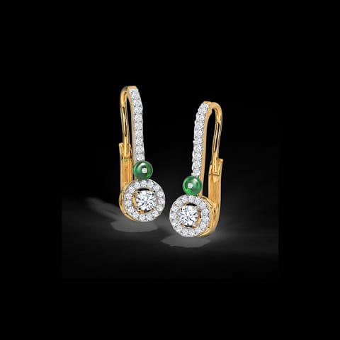 Sable Gemstone Hoop Earrings