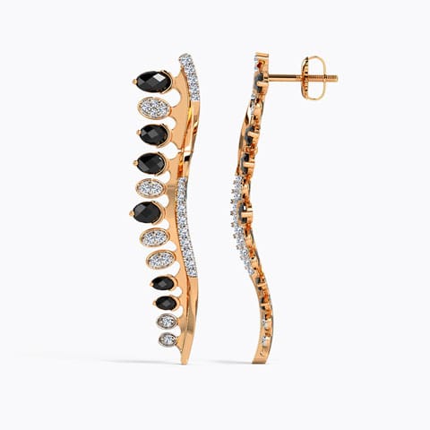 Saanvi Linear Gemstone Drop Earrings Saanvi Linear Gemstone Drop Earrings