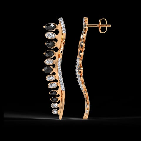 Saanvi Linear Gemstone Drop Earrings Saanvi Linear Gemstone Drop Earrings