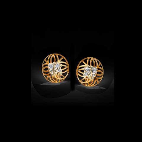 Swirly Floral Diamond Stud Earrings Swirly Floral Diamond Stud Earrings