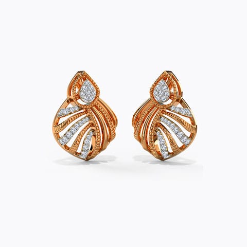 Glittery Glory Diamond Stud Earrings