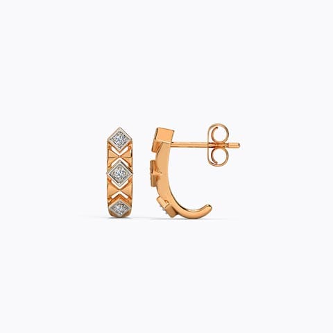 Merry Geometric Diamond Hoop Earrings Merry Geometric Diamond Hoop Earrings