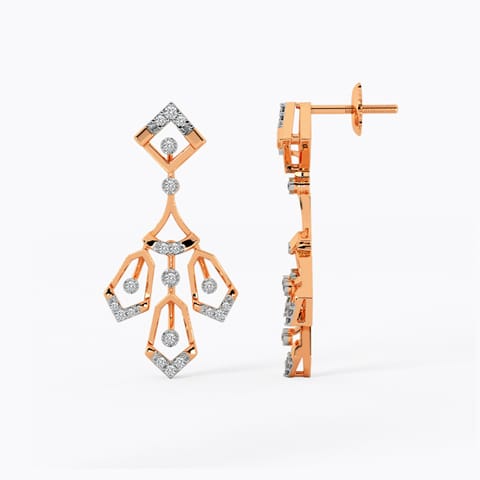 Moonlit Majesty Diamond Drop Earrings