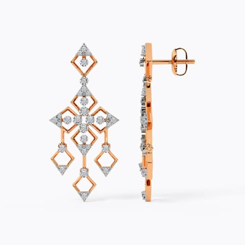 Dazzling Droplets  Diamond Drop Earrings