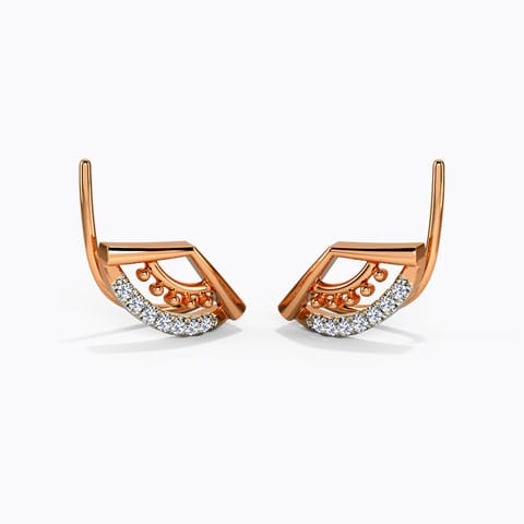 Semi Whirl Diamond Ear Cuffs