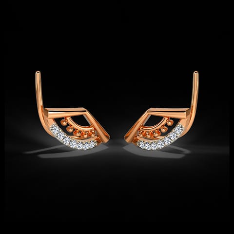 Semi Whirl Diamond Ear Cuffs Semi Whirl Diamond Ear Cuffs