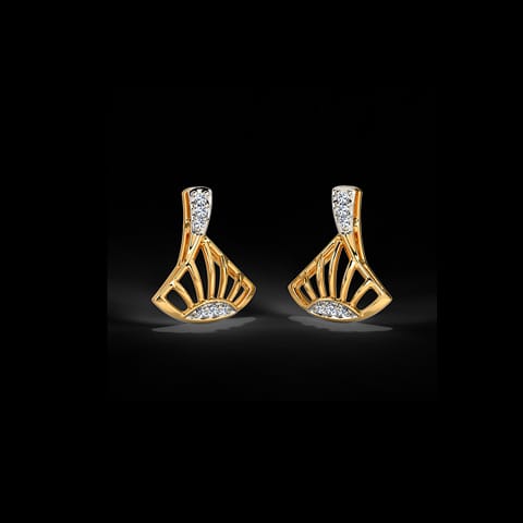 Beaming Trigonal Diamond Stud Earrings Beaming Trigonal Diamond Stud Earrings