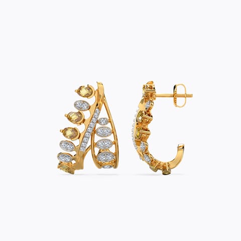 Shimmering Saina Gemstone Hoop Earrings Shimmering Saina Gemstone Hoop Earrings