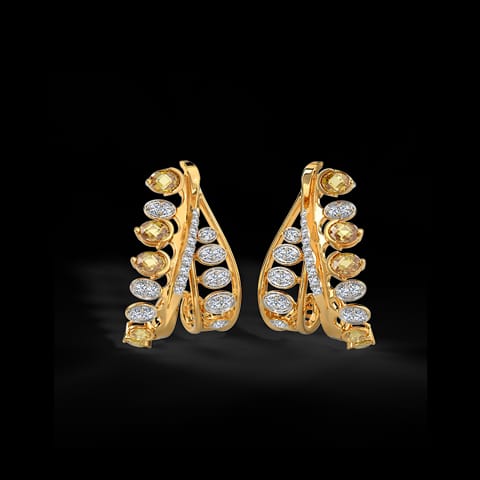 Shimmering Saina Gemstone Hoop Earrings Shimmering Saina Gemstone Hoop Earrings