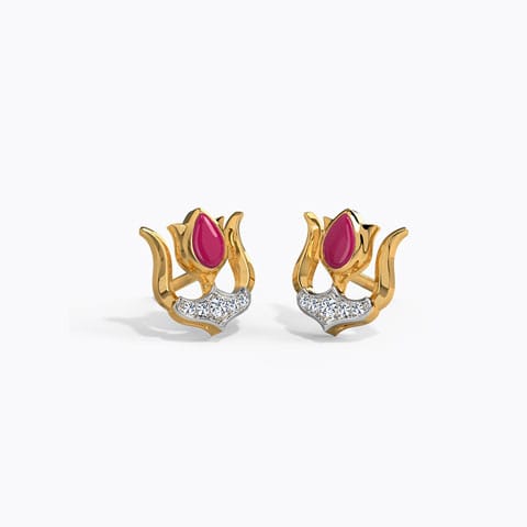 Trishoola Dharini Diamond Stud Earrings  Trishoola Dharini Diamond Stud Earrings