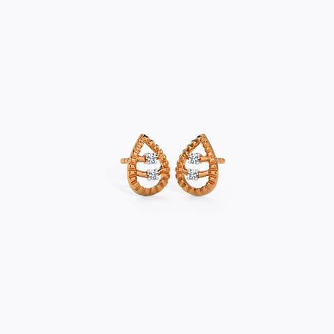 Line In Pear Gemstone Stud Earrings