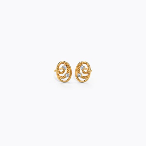 Swirl Of Circle Diamond Stud Earrings Swirl Of Circle Diamond Stud Earrings
