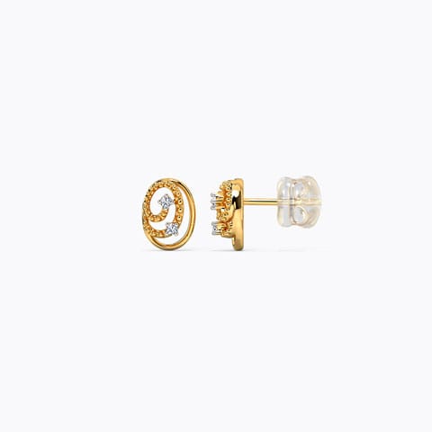 Swirl Of Circle Diamond Stud Earrings Swirl Of Circle Diamond Stud Earrings