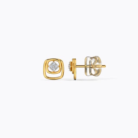Splendid Square Diamond Stud Earrings Splendid Square Diamond Stud Earrings