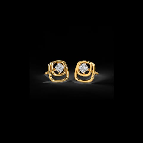 Splendid Square Diamond Stud Earrings Splendid Square Diamond Stud Earrings