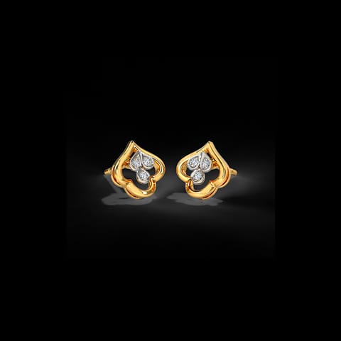 Golden Bud Diamond Stud Earrings Golden Bud Diamond Stud Earrings
