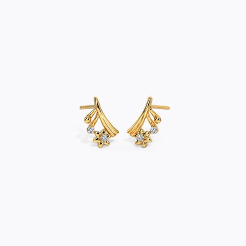 Floral Twist Diamond Stud Earrings Floral Twist Diamond Stud Earrings