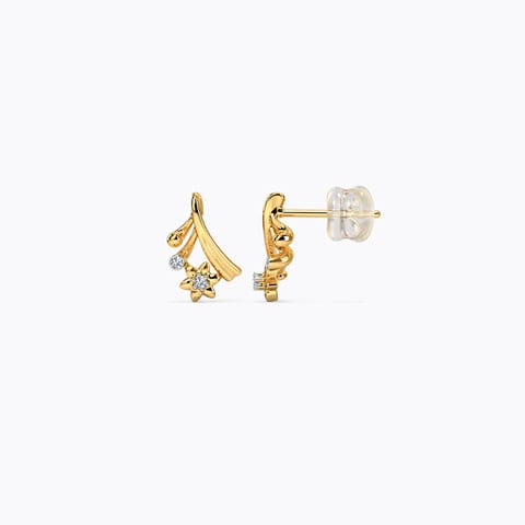 Floral Twist Diamond Stud Earrings Floral Twist Diamond Stud Earrings