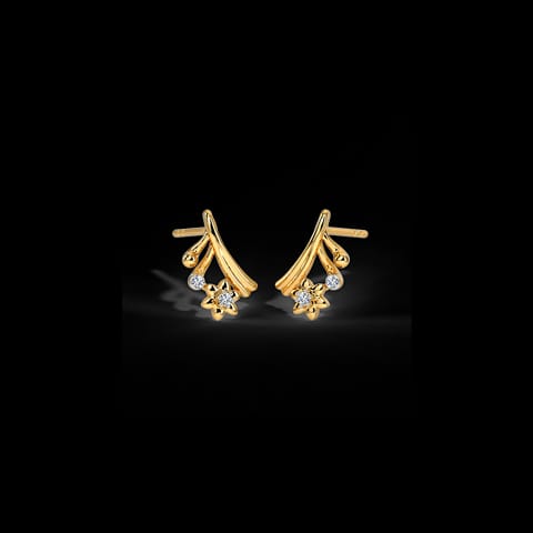 Floral Twist Diamond Stud Earrings Floral Twist Diamond Stud Earrings