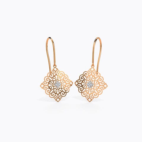 Adorned Diamond Drop Earrings