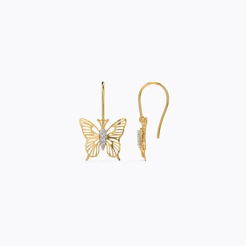 Butterfly Diamond Drop Earrings Butterfly Diamond Drop Earrings