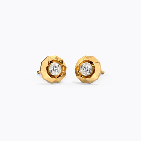 Edgy Spheric Diamond Stud Earrings Edgy Spheric Diamond Stud Earrings