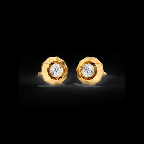 Edgy Spheric Diamond Stud Earrings Edgy Spheric Diamond Stud Earrings