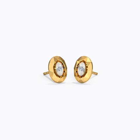 Edgy Ovate Diamond Stud Earrings Edgy Ovate Diamond Stud Earrings