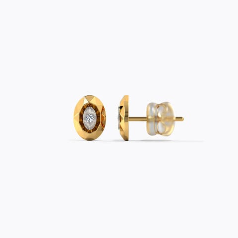 Edgy Ovate Diamond Stud Earrings Edgy Ovate Diamond Stud Earrings