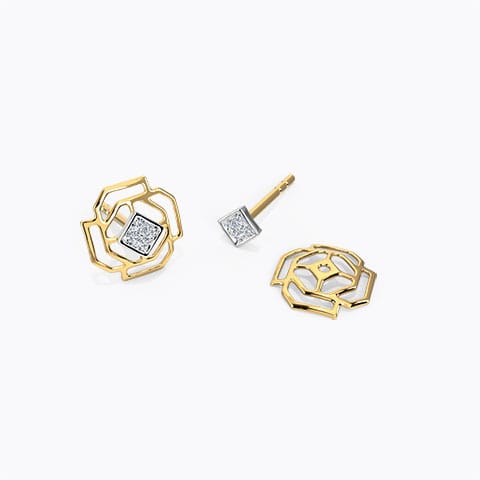 Lattice Diamond Multiwear Stud Earrings Lattice Diamond Multiwear Stud Earrings