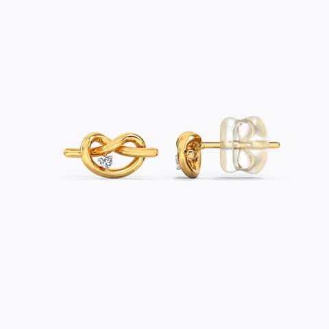 Bow & Braid Diamond Stud Earrings Bow & Braid Diamond Stud Earrings