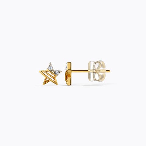 Star Mesh Diamond Stud Earrings Star Mesh Diamond Stud Earrings