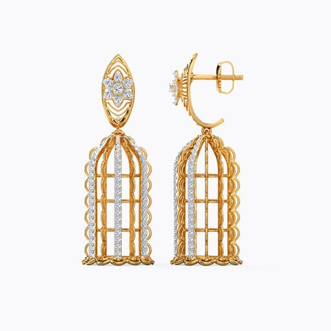 Fairuza Diamond Jhumkas Fairuza Diamond Jhumkas