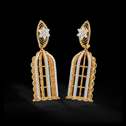 Fairuza Diamond Jhumkas Fairuza Diamond Jhumkas