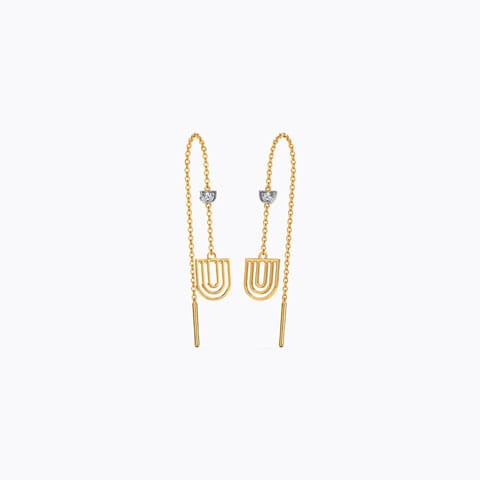 Sunshine Diamond Sui Dhaga Earrings