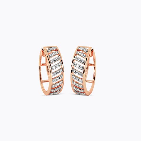 Zig Zag Line Classy Hoops