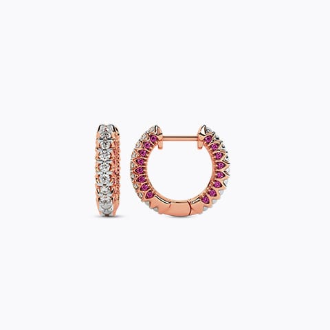 Red Ruby Classic Hoops Red Ruby Classic Hoops