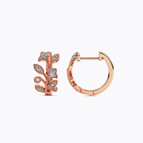 Milgrain Flower Hoop