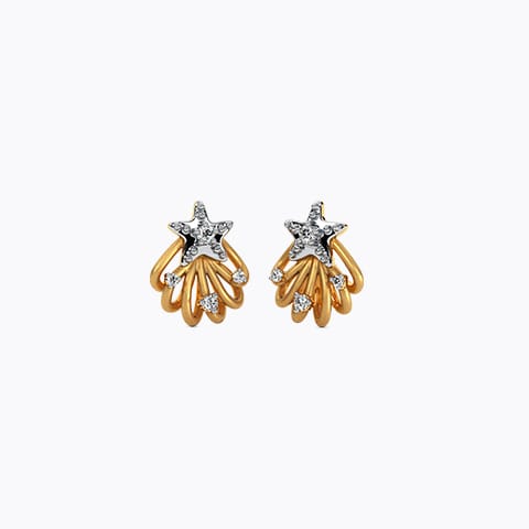 Little Mermaid Star Diamond Earrings Little Mermaid Star Diamond Earrings