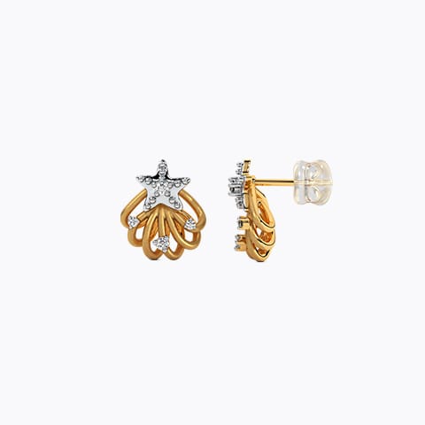 Little Mermaid Star Diamond Earrings Little Mermaid Star Diamond Earrings
