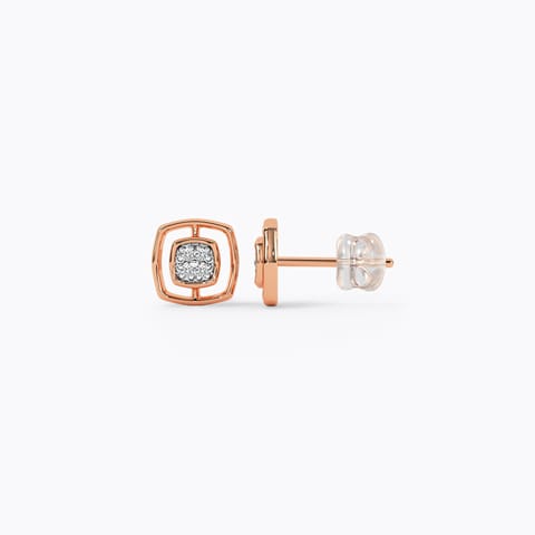Radiant Duo Diamond Stud Earrings