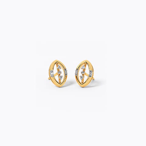 Leafy Sparkle Diamond Stud Earrings Leafy Sparkle Diamond Stud Earrings