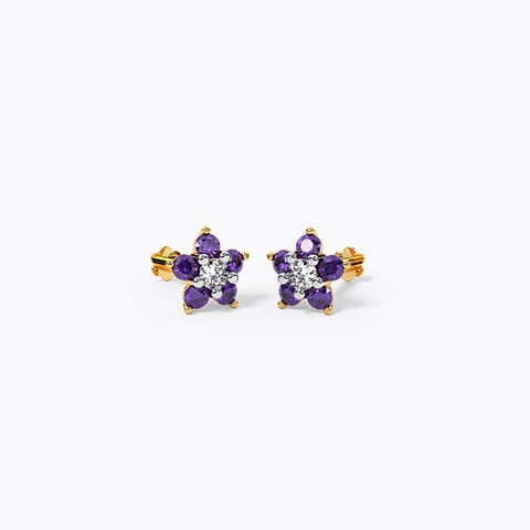 Midnight Iris Gemstone Stud Earrings Midnight Iris Gemstone Stud Earrings